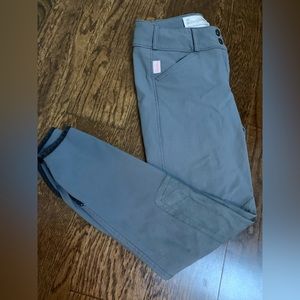 Tailored Sportsman Grey/Blue Front Zip Riding Pants